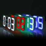 3D LED Digital Clock Wall Decoration Glow Night Mode Decoration for Bedroom Adjustable Electronic Watch Room Decor Aesthetics