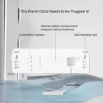 9 Inch Large Digital Wall Clock USB Powered TEMP Humidity Week Auto Dimmer DST Table Clock 12/24H Electronic LED Alarm Clock