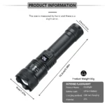 9900LM Powerful LED Flashlight Battery Display USB Rechargeable Light Telescopic Zoom Torch Lamp Outdoor Camping Fishing Lantern