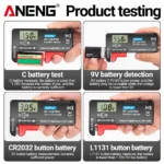 ANENG BT-168 PRO Digital Lithium Battery Capacity Tester Checkered load analyzer Display Check AAA AA Button Cell Universal test