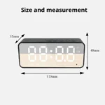 G50 Wireless Bluetooth Speaker with FM Mini Card Mirror Alarm Clock Audio Stall Receiving K Voice Prompt