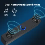 Long desktop dual speakers wired 1002, wireless Bluetooth 3511, USB-powered, AUX 3.5mm,LED lights 3D stereo laptop TV speaker