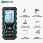 MILESEEY S6 Laser Tape Measure 40M 60M 80M 100M Laser Rangefinder IP54 Electronic Ruler Useful Measurement Tool
