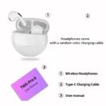 Original Air Pro 6 TWS Wireless Bluetooth Headset 5.3 Headphone Mini Earphone with Mic Charging Box for Xiaomi iPhone Earbuds