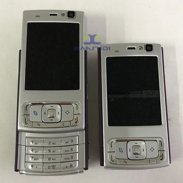 Original Finland Made N95 Mobile Cell Phone CellPhone Arabic Russian Hebrew Keyboard for Option. Old Symbian Smartphone Unlocked