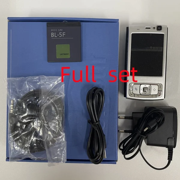 Original Finland Made N95 Mobile Cell Phone CellPhone Arabic Russian Hebrew Keyboard for Option. Old Symbian Smartphone Unlocked