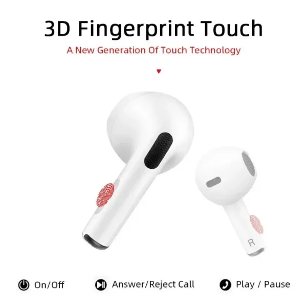 Pro4 TWS Bluetooth Earphone 9D Stereo Wireless Headphone In-Ear HiFi Earbud HandsFree Headset With Microphone For Xiaomi iPhone