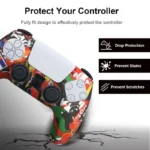 Protective Cover Skin for Playstation 5 Controller Anti-slip Silicone Case for PS5 Slim Gamepad Cover Thumb Grips Accessories