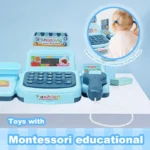 Simulation Shopping Cash House Toys Electronic Game Lighting And Sound Effects Supermarket Cashier Toys