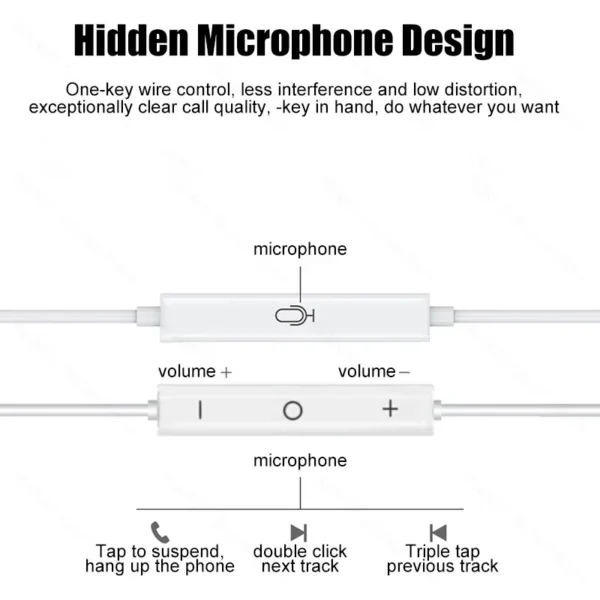 Type C Wired Headphones For Xiaomi 14 13 12 11 Pro Ultra Lite 3.5MM Earphone For Redmi POCO Huawei Samsung Earbuds Accessories