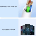 Universal 120W 10A Fast Charger PD Dual USB C To Type C Quick Charging Cable High-speed Data Transfer Wire Cord For Samsung Mi